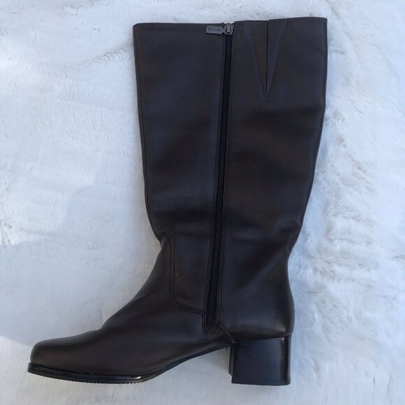 Blondo Shoes - BLONDO SZ 8.5B  BROWNS LEATHER WINTER KNEE HIGH BOOTS LINED WATERPROOF US WOMENS
